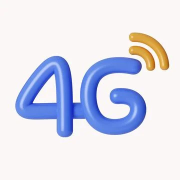 3d 4G icon for web design. Internet network concept. Communication, internet Stock Illustration