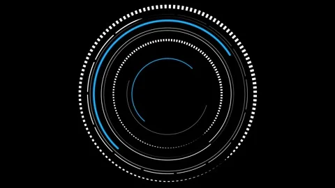 3D 4K Data matrix simulation digital line grid technology futuristic HUD screen Video stock 278211880