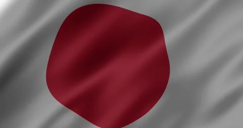 3d 4k japan waving flag animation background Stock Footage 252068474