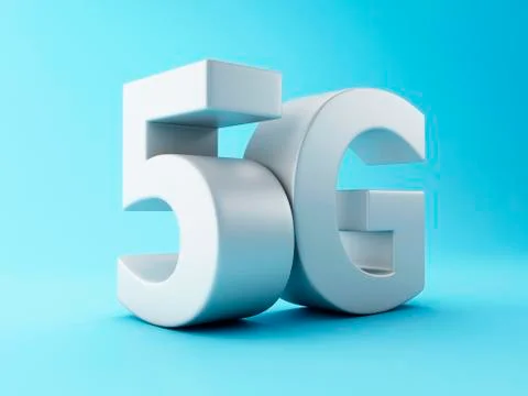 3d 5G wireless technology sign. Stock Illustration
