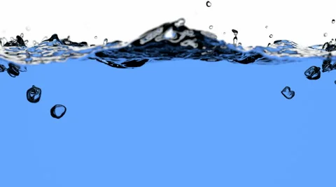 3D  60 fps animation of the blue liquid splash, alpha is included Stockbeeldmateriaal 67582397