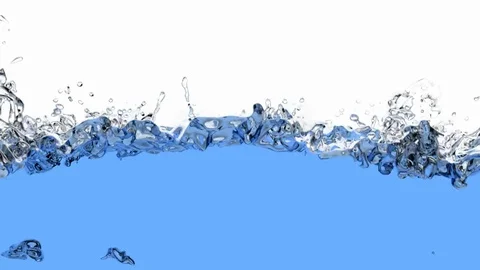 3D 60fps animation of the blue splashing liquid filling the screen Video stock 79584806