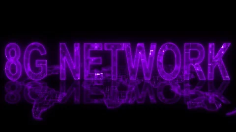 3d 8G network text technology earth map animation glowing purple Stock Footage 261006238