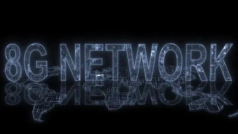 3d 8G network text technology earth map animation Stock Footage 261006283