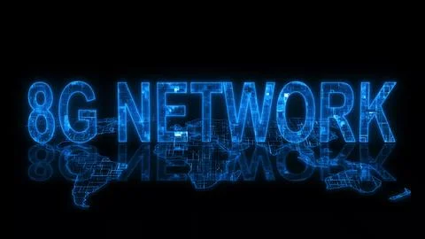 3d 8G network text technology earth map glowing Stock Photos
