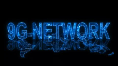 3d 9G network text technology earth map glow Stock Photos
