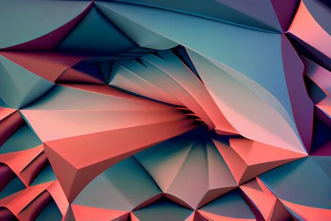 3d abstact vibrant polygonal background Stock Illustration