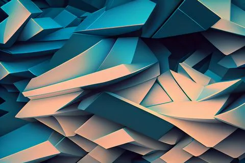3d abstact vibrant polygonal background Stock Illustration