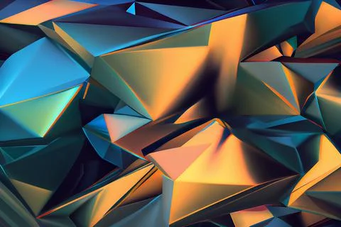 3d abstact vibrant polygonal background Stock Illustration
