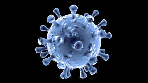 3d abstact virus animation with alpha channel 스톡 동영상 126811792