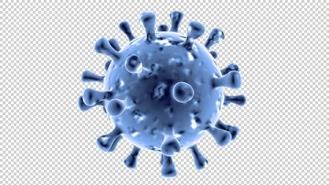 3d abstact virus vizualization with alpha channel Illustrazione stock