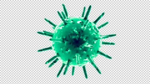 3d abstact virus vizualization with alpha channel Illustrazione stock