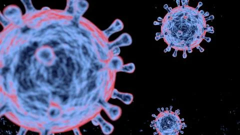 3d abstact virus vizualization Illustrazione stock