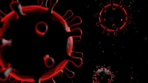 3d abstact virus vizualization Illustrazione stock