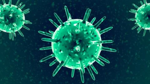 3d abstact virus vizualization Illustrazione stock