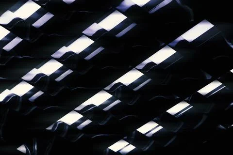 3D abstrac metallic waves pattern. Silver dark metal design background 스톡 일러스트