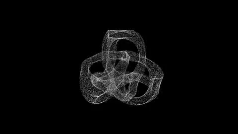3D abstract alien clew on black background. Object consisting of white flic.. イラスト素材