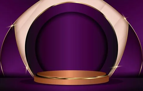 3D abstract and background studio room with pedestal podium. Stock Illustration