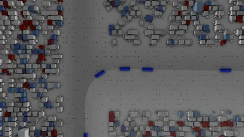 3D abstract animated background with colorful geometric cubes and blocks Stock Footage 346544422