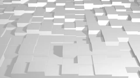 3d abstract animated looped background. white cubes pattern animation. Stock Footage 169409646