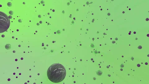 3D abstract animation of balls in an airless space Stock Footage 94580154