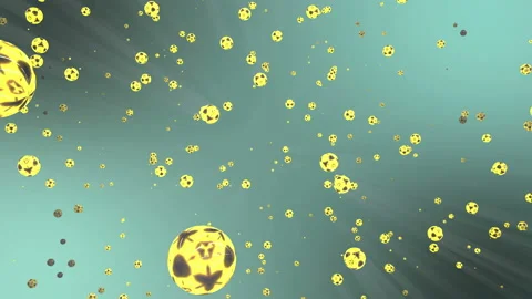 3D abstract animation of balls in an airless space Stock Footage 94580236