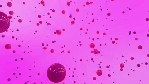 3D abstract animation of balls in an airless space Stock Footage 94580344