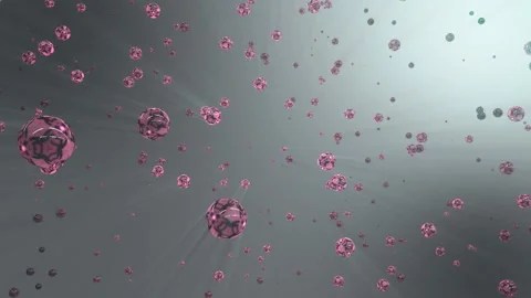 3D abstract animation of balls in an airless space Stock Footage 94592415