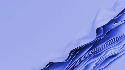 3D abstract animation of beautiful soft ribbons with slow wavy effect Stock Footage 281859522