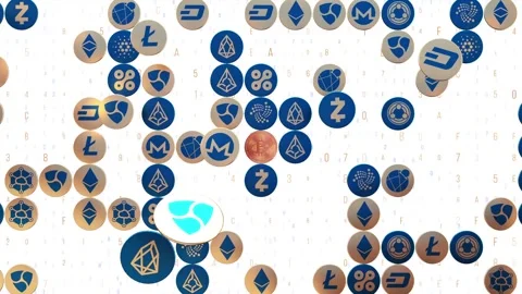 3d Abstract animation of bitcoin currency sign in digital cyberspace Stock-Footage 254531932