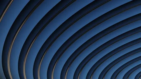 3D Abstract Animation With Curved Blue Gradient Lines Stock Footage 149228065