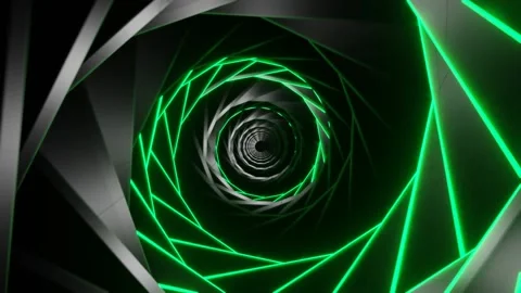 3d abstract animation, going into black tunnel Stock Footage 139910388