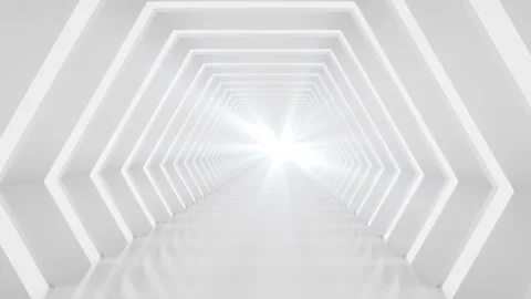 3D Abstract animation loop white Floor room  Stock Footage 163543119