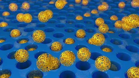 3D abstract animation of motion geometric figures. Looped. Stock Footage 100758068