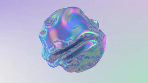 3D abstract animation . Smooth liquid shape. Trendy Colorful Fluid Abstraction Stock Footage 148477328