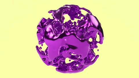 3d abstract animation of weightless metallic liquid or structural plasma. Perfec Stock Footage 119646841