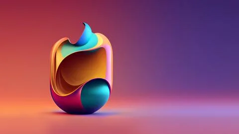 3D abstract Apple Stock Illustration