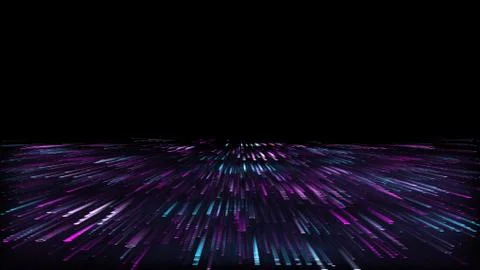 3d abstract art background render, circles and dots with rays on the black Stock Illustration