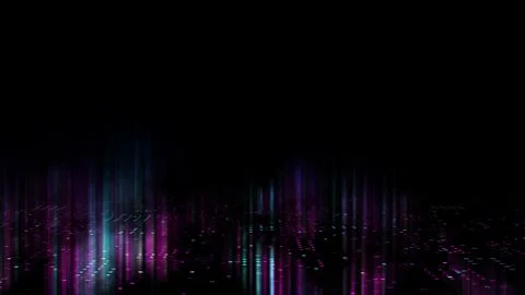 3d abstract art background render, circles and dots on the black, retrowave and Illustrazione stock