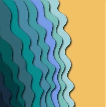 3D abstract background and cut paper shapes. Vector design layout for busines Stock Illustration