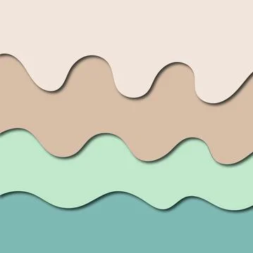 3D abstract background and cut paper shapes. Vector design layout for busines Illustrazione stock