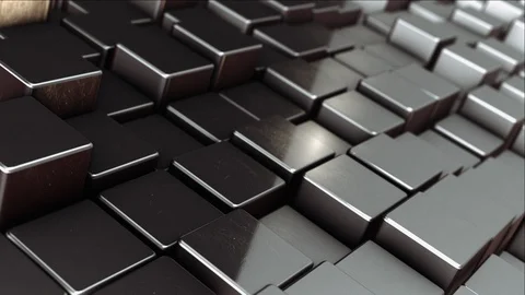 3d Abstract background animation. Metal cubes. Stock Footage 112056478