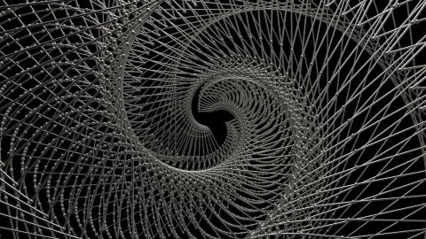 ..3d abstract background with atom array structure. Repetitive lattice struct Stock Illustration