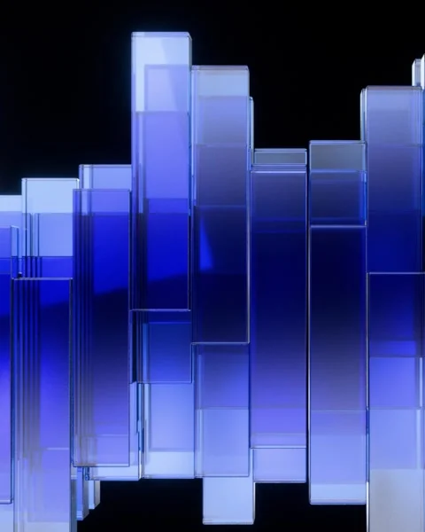3d abstract background with blue bars Видео 332776294