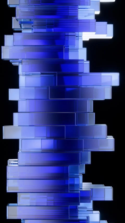 3d abstract background with blue bars 스톡 동영상 332776299