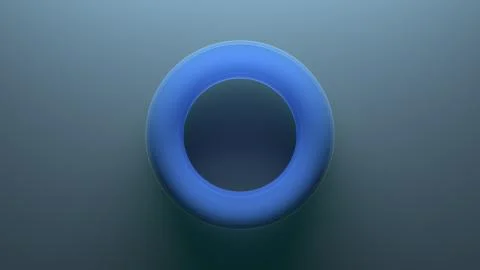 3d abstract background with blue element. Torus form. Stock Illustration