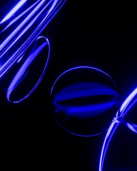 3D abstract background with clear glass lenses  Stock-Footage 332714917