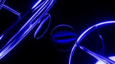 3D abstract background with clear glass lenses  库存影片 332715173