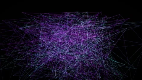 3D abstract background of connecting lines and nodes in Stock Footage 340044358