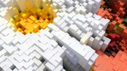 3d abstract background of cubes イラスト素材